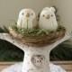 Wedding Cake Topper - Love Birds with Tree and Nest - Medium