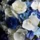 Custom Gardenia Bouquet & Boutonniere Set with Orchids, Roses, Hydrangea and Accent Flowers - Premium Bridal Silks - Island Garden Wedding