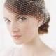 Vintage Tulle Blusher Headband Birdcage Veil Wedding Accessory