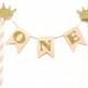 Pink & Gold Princess Birthday Cake Topper - First Birthday Cake Topper, 1st Birthday, Cake Bunting, birthday, baby shower, tea party