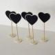 SALE - Set of 5  - Mini Chalkboard Stands - Heart shape - Table Numbers - Reception - Wedding Signage -  Buffet Props -  Party Supply