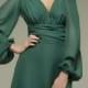 Holiday Dress.Maxi Dress.Green Maxi Dress.Women's Clothing.Formal Chiffon Dress.
