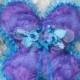 Wedding Ring Bearer Pillow Purple And Turquoise - Purple And Turquoise Wedding - Ringbearer Pillow - Butterfly Wedding - Wedding Pillow