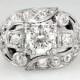 SALE Glamorous Art Deco 1.32ctw Sparkling Diamond Engagement or Right Hand Ring Platinum