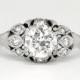 SALE Beautiful 1.12ct t.w. 1930's Old European Cut Diamond Engagement Ring Platinum