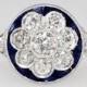 SALE Romantic 1.70ct t.w. 1930's Old European Cut Diamond & Lab Sapphire Floral Engagement Ring Platinum