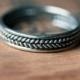 Sterling silver braided ring - unisex wedding band - mens wedding band - wheat wedding band - rustic wedding ring - mens ring- custom made
