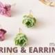 Make Your Own Living Succulent Earrings And Ring