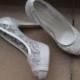 Wedding shoes, Bridal shoes, Handmade LACE wedding shoes  + GIFT Bridal Pantyhose #4341