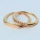 Gold Wedding Band Set / Price for 2 rings / Solid Gold