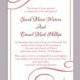 DIY Wedding Invitation Template Editable Word File Instant Download Printable Invitation Wine Red Wedding Invitation Elegant Red Invitations