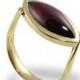 Marquis Gold Ring, Garnet Gold Ring, Statement Ring, Gemstone, Red Stone, Handmade Engagement, Fine Jewelry, alternative, unique, gift ideas