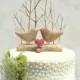 Best Seller! Winter Wedding Cake Topper with Love Birds, Winter Cake Topper, Rustic Bird Cake Topper/ Wooden Anniversary Gift