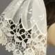 Bridal Mini Tulle Veil in Venetian Lace Unusual Beach Weding Boho wedding Unique Item