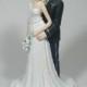 Army Blue Enlisted w/ Beret Military Bride Groom Wedding Caketop 49ABEB