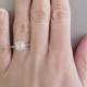 Vintage diamond engagement ring, .80ct diamond halo ring, diamond engagement ring, Estate diamond ring