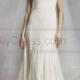 NEW! White by Vera Wang V-Neck and Lace Wedding Dress VW351283
