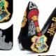 Harry Potter Heels Hand Painted with Swarovski Crystals