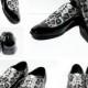 Men's Swarovski Crystal Leopard Wing Tip Shoes
