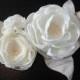 fabric flower applique for dress or sash with crystals - Made To Order - WEDDING BELLES