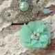 Mint Wedding garter / Lace garter SET / bridal  garter / vintage lace garter / toss garter / wedding garter/ mint green