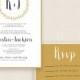 MODERN & GOLD - DIY Printable Wedding Set - Invitation and Reply Card