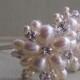 Set of 2 Freshwater Pearl And Crystal Floral Hairpin, Bridal Hairpins, Wedding Hair Accessories, Wedding Hairpins