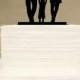 Silhouette Wedding Cake Topper, funny Wedding Cake Topper, Bride and Groom and little boy family wedding cake topper,Rustic cake topper