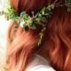 Goddess leaf crown, Woodland headpiece, Forest crown, Leaf circlet, Rustic wedding, Hair accessories