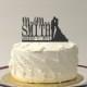 Wedding Cake Topper Mr and Mrs Silhouette Topper Custom Personalized with YOUR Last Name + Date