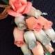 2 Color Wooden Rose Bouquet - One dozen