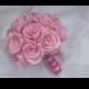 Handcrafted Wedding bouquet for your Bridesmaids in Pink Satin Rose