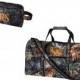 BACK in stock 2 PC. Embroidery Personalized Large Woods Camo Duffle with Toiletry Bag Sports Dance Overnight Bag
