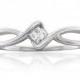 10k White Gold Princess-cut Diamond Promise Ring (1/10 cttw, H-I, I1-I2)