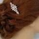 Rose Gold Hair Comb, Wedding Hair comb, Swarovski crystal comb, Swarovski pearls, Wedding jewelry, Hair clip, Harper Bridal Comb