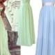 Mint Pleated Twist Bust Sash Long Bridesmaid Dress KSP279