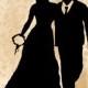 Wedding Cake Topper Bride and Groom standing silhouettes - silhouette cake topper - FREE set of Mr. an Mrs. champagne tags!