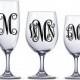 DIY Vine Monogram Decal One or Three Initial Sticker Decal Monogram Letter Sticker wine glass decals bridesmaid gifts monogrammed wine glass