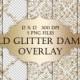 Gold Glitter Damask Digital Clip Art Overlay  - damask glitter metallic sparkle transparent background for scrapbooking invitations cards