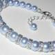 Light Blue Pearl Bracelet Wedding Blue Pearl Bracelet Swarovski Pearls Wedding Jewelry Light Blue Bracelet Bridal Bracelet Bridal Jewelry