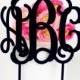 Monogram Cake Topper Personalized Wedding Cake Topper Charm Aacrylic Cake Stand -1513