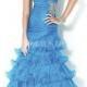 Buy Australia Empire Mermaid Multi-layer Royal Blue Pleated Organza Long Evening Dress/ Prom Dresses By JIGowns JO-30010 at AU$166.06 - Dress4Australia.com.au