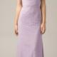 2015 Buttons Lilac Appliques Sleeveless Lace Chiffon Floor Length