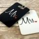Personalized Set of Mr. and Mrs. Luggage Tags - Double Sided- Wedding Gift - Bridal Shower