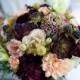 AMAZING Wedding Silk Succulent, Peonies, Dahlias and Berries Silk Flower Bride Fall Rustic Bouquet