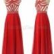 Red Bridesmaid Dress Fashion Long Prom Dresses Long Party Gowns Evening Dress With Beading Sequins Rhinestone