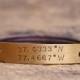 Personalized coordinates Bracelet, customized Coordinates Bracelet, father's day bracelet, Latitude Longitude Bracelet, Anniversary Bracelet