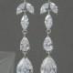 Crystal Bridal Earrings, Crystal wedding Jewelry, Long Dangle Earrings, Swarovski Crystals, Long Bridal Earrings, Keelin Bridal Earrings