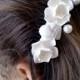 Wedding Comb, Pearls Crystals  Flowers Hair Comb, wedding accessory, Bridesmaid Jewelry