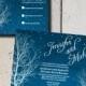 Winter Wedding Invitation Suite-Printable- Starry Nite-Branch-Winter night invitatuons, night star invitation blue and white